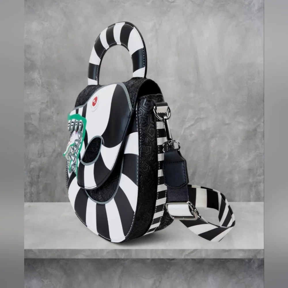 NWT Beetlejuice Sandworm Crossbody Loungefly 🖤 - Picture 2 of 6